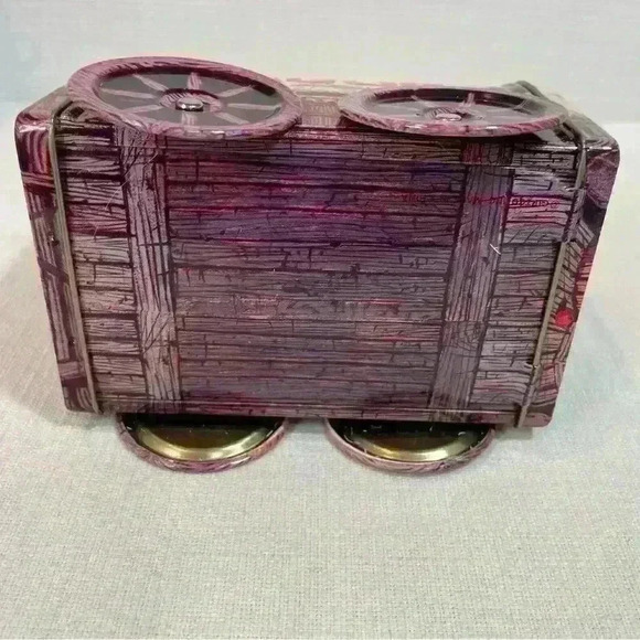 Giftco Chuck Wagon Vintage Tin W/Box Metal Advertising Moveable Wheels - Picture 7 of 12